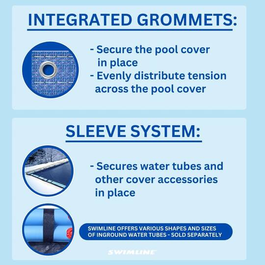 Swim Central 45ft. Blue Inground Rectangular Swimming Pool Winter Cover